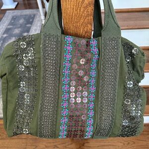 NWT The Falls x Free People Olive Constellation Tote Travel Overnight Duffel